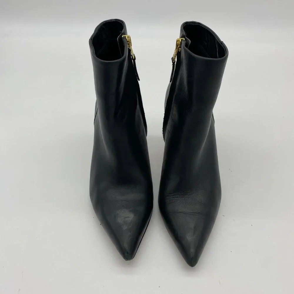 Sam Edelman Karen Black Leather Pointed Boots 7 - Picture 8 of 8